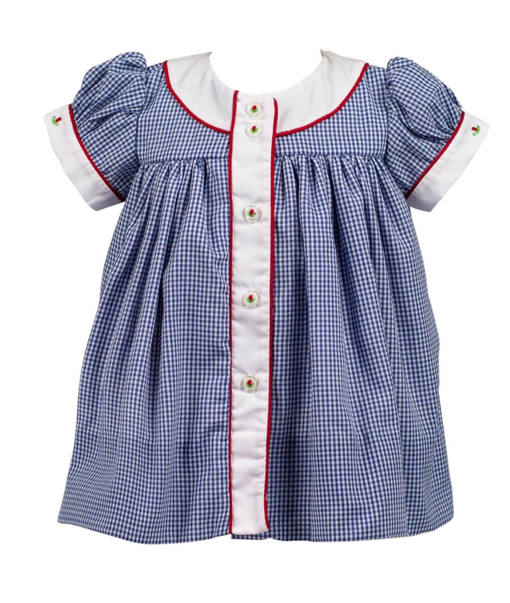 PROPER PEONY GIRLS BLUE CHECKS CHOATE DRESS 24MO